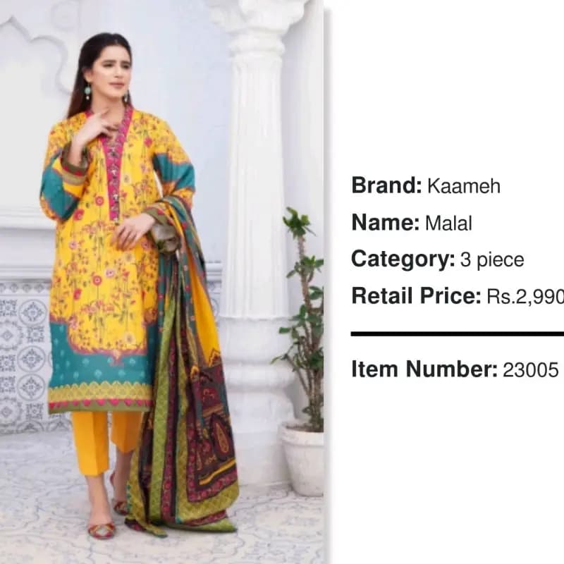 Ladies 3PCS unstitched Suit
