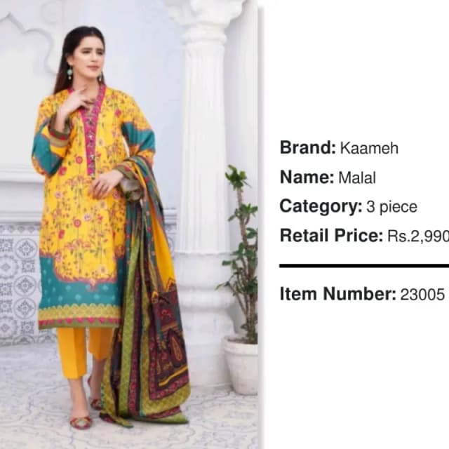Ladies 3PCS unstitched Suit