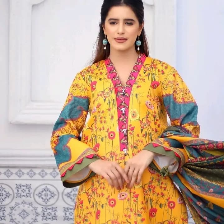 Ladies 3PCS unstitched Suit